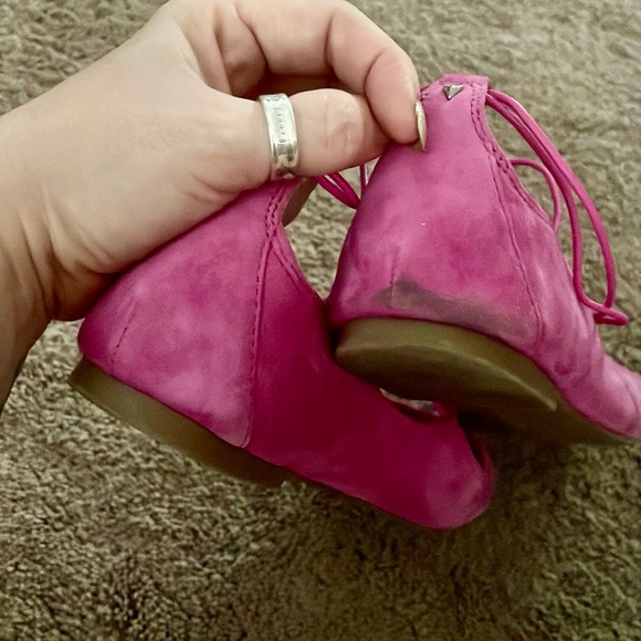 SAM EDELMAN PINK LACE UP SWEADE SHOES SIZE 8 - Picture 14 of 14